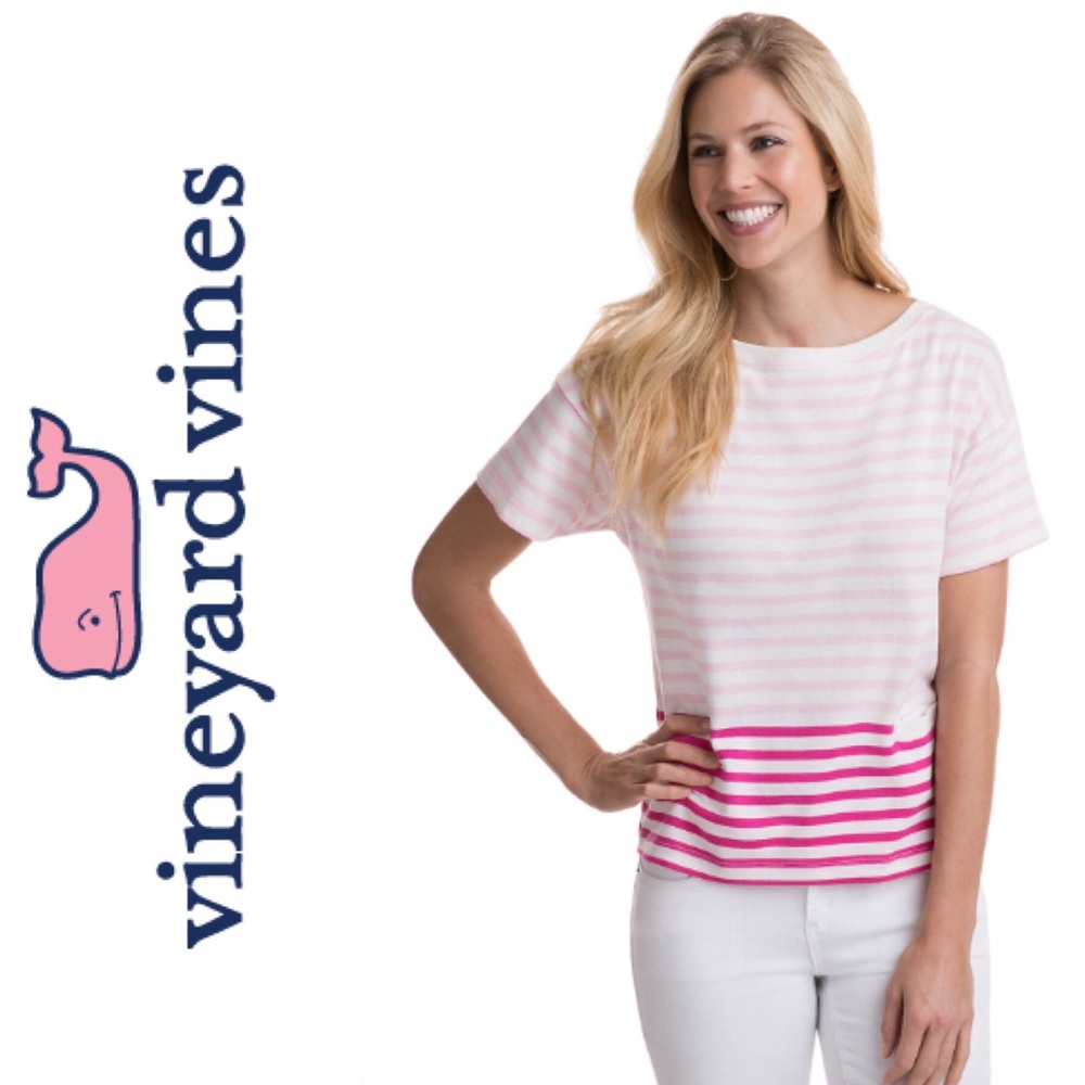 *NWT Rhododendron Mixed Stripe Knit Pocket Tee Top